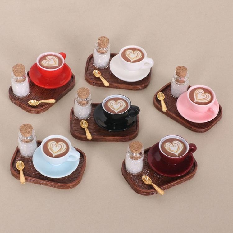 Miniature English Coffee Cup Party Accessories Alloy Coffee Cup Set Pretend Play Detail Dollhouses Decors 3 Set