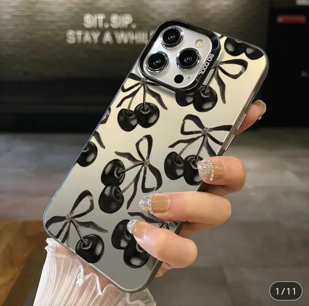 Popular Full Screen Black Cherry for Apple 11/11 Matte 11/11 Hard iPhone11promax Phone Case