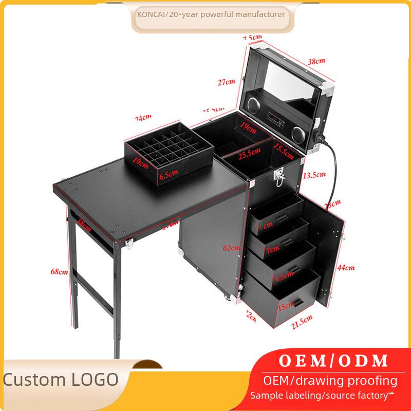 High-End Portable Beauty & Tattoo Makeup Trolley, Professional Storage Box, Nail Tool Case