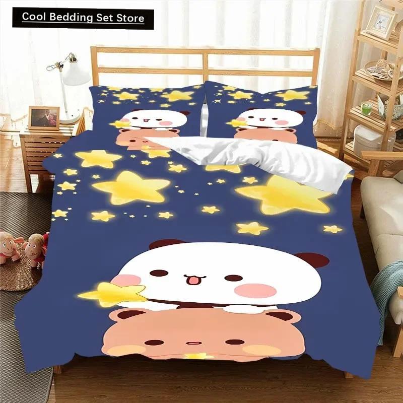 Kawaii Bubu and Dudu 3D Printing Anime Bedding Set Duvet Cover Comforter Bed Single Twin Full King Queen Size Bedding Set Kids