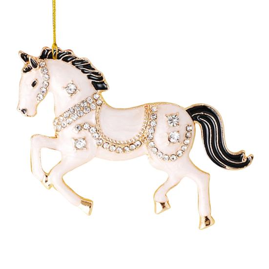 Horse Christmas Ornaments Sparkly Rhinestone Horse Hanging Decoration