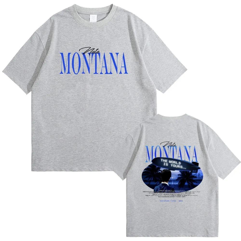 Natanael Cano Nata Montana Svět je tvůj Grafické tričko Pánské Dámské Hip Hop Vintage Trička Unisex Oversized Tričko