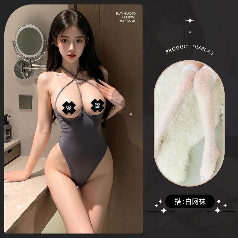 Sexy lingerie sexy pure desire onesie open crotch temptation hot pajamas free uniform supplies suit women