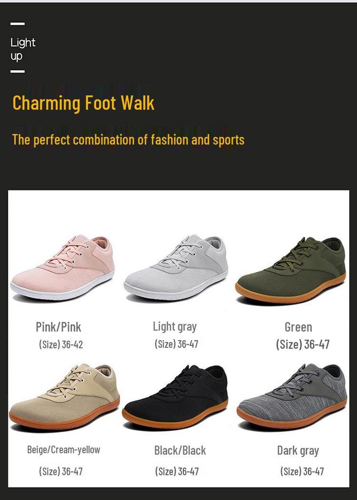 Wide Toe Barefoot Casual Shoes - Non-Slip, Breathable, Soft Sole Sports Shoes for Hiking, Fitness, Cycling, and Running
