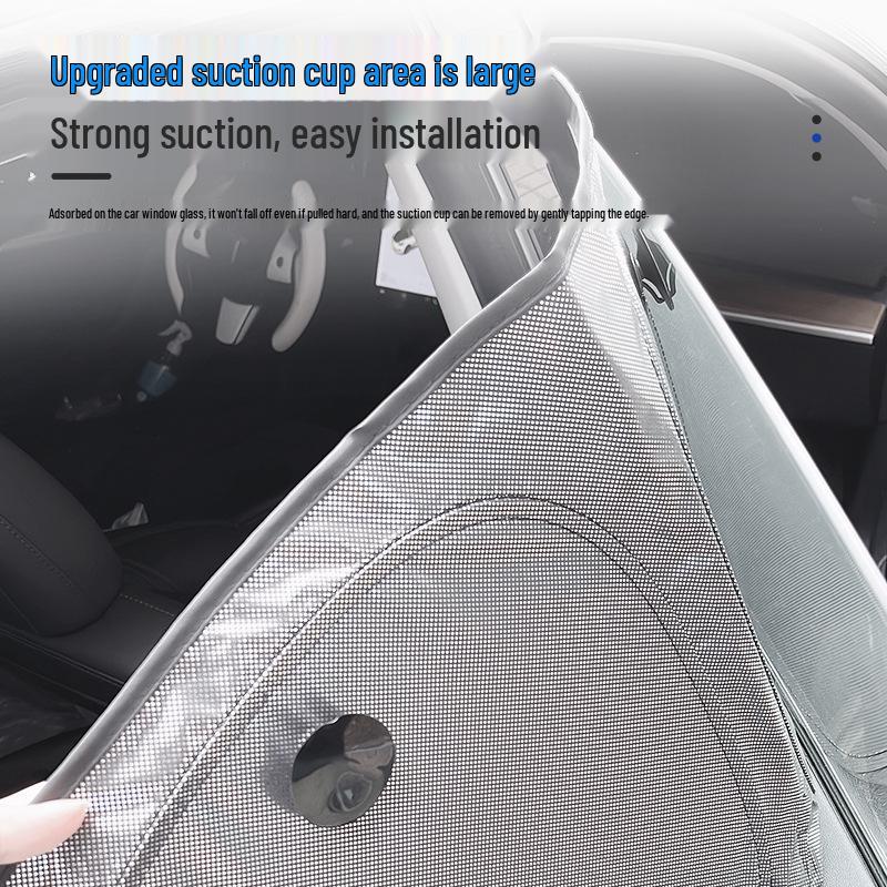 Tesla Model 3/Y Sunshade with Suction Cup - Ice Crystal Opaque Side Window Protection