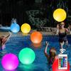 Light Up Beach Balls 40cm Inflatable Waterproof Toy Beach Balls with Remote Control for Kids Adults Family Party Swimming Summer