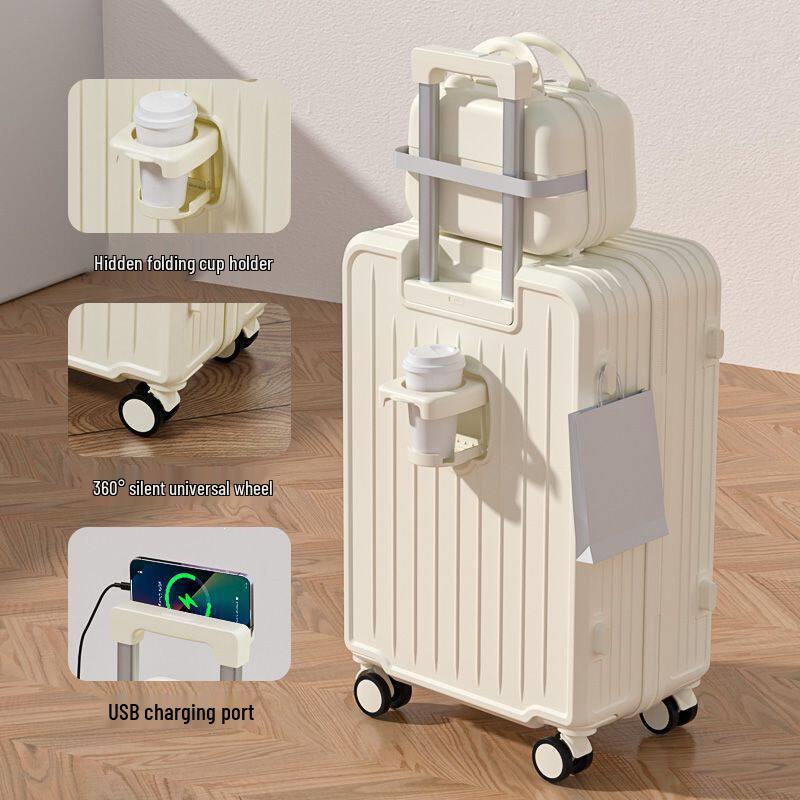 Durable 20-inch Silent Trolley Suitcase for Women and Men