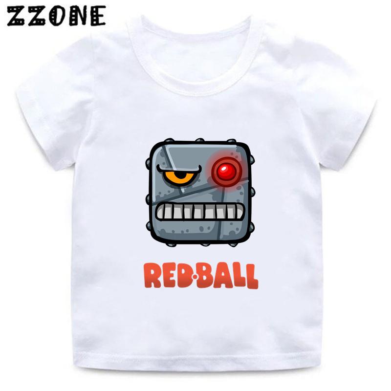 Hot Sale Red Ball 4 Print Cartoon Kids T-Shirts Funny Game Girls Clothes Baby Boys T shirt Summer Casual Children Tops,ooo5849