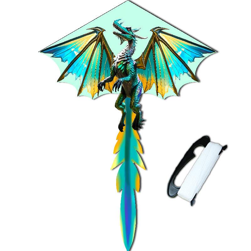 Chinese Dragon Kite Upgraded Hot Cut Craft Cartoon Kite Suitable For Beginners With 100M Kite String Outdoor Flying Toy