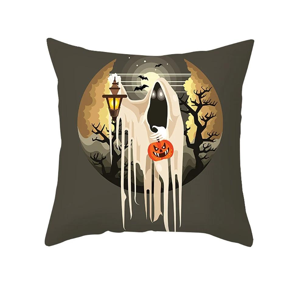 Juste De Coussin Thème Halloween, Décoration De Voiture, Bureau, Salon, Canapé, Aliments, Lanterne