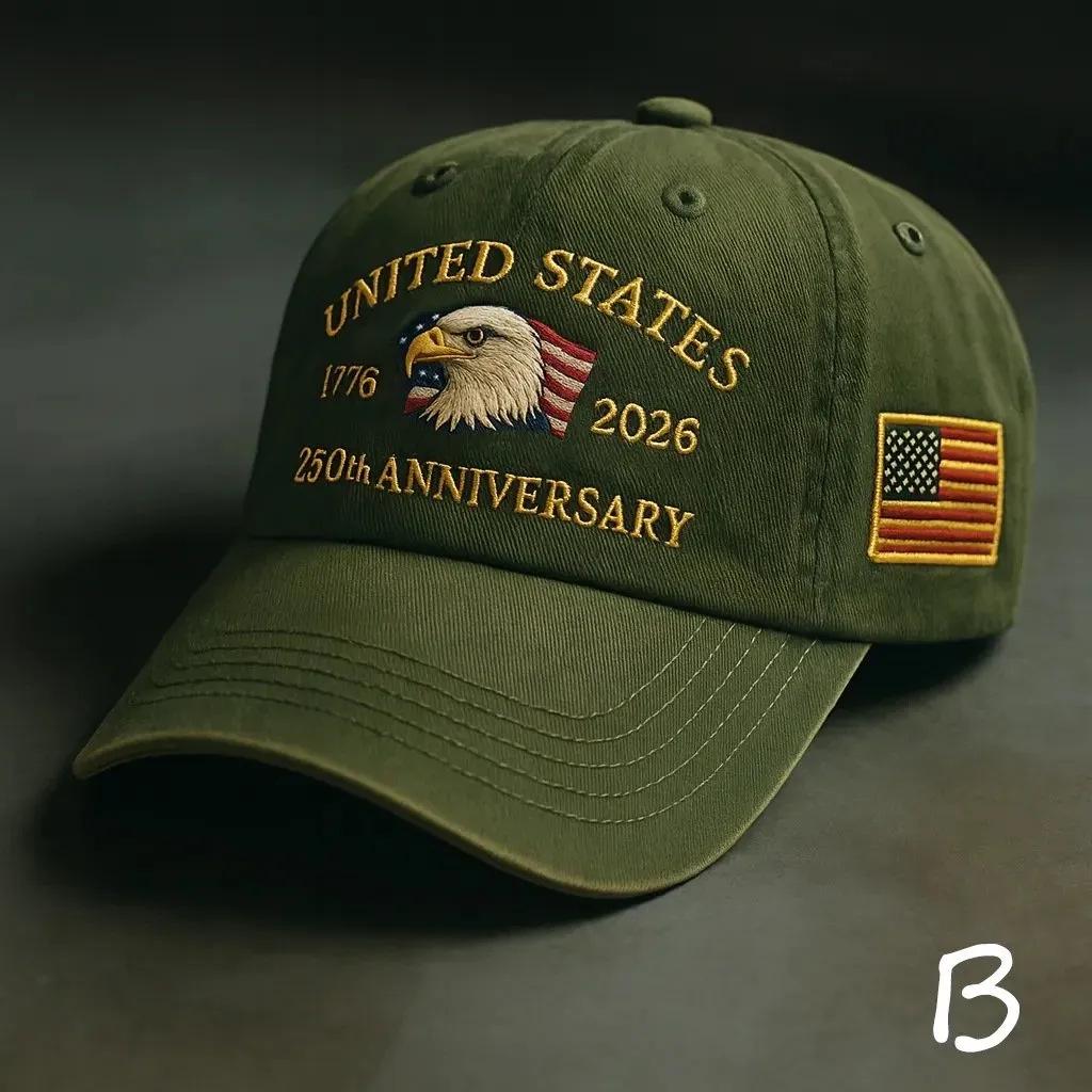Limited Edition 250th Anniversary USA Eagle & Statue of Liberty Embroidered Baseball Cap, Unisex Adjustable