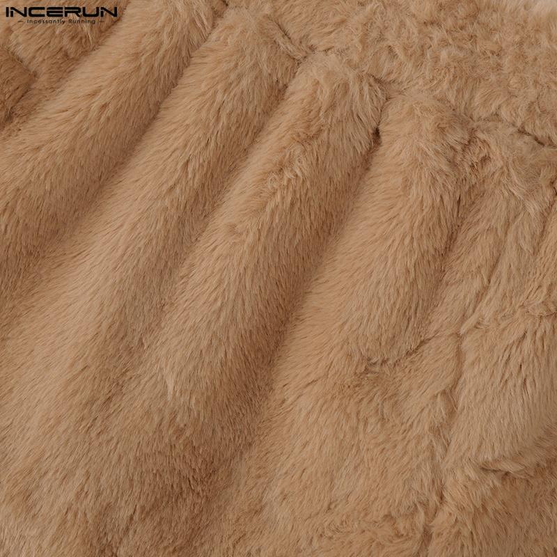 INCERUN Women Elastic Waist Shorts Furry Splits Side Mini Pants Home Wear