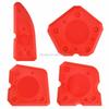 Kit di 4 attrezzi per sigillatura Professionali Rossi Spatola per sigillante in silicone e raschietto per sigillante per sigillatura di sigillante per pavimenti di cucina e bagno