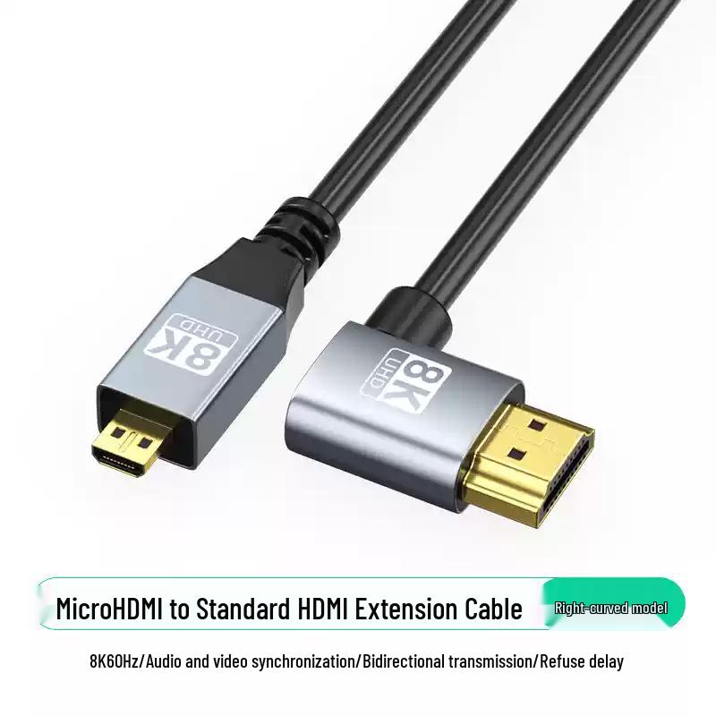 8K60Hz Mini HDMI auf HDMI Multidirektionales Winkelkabel für Kamera/Notebook