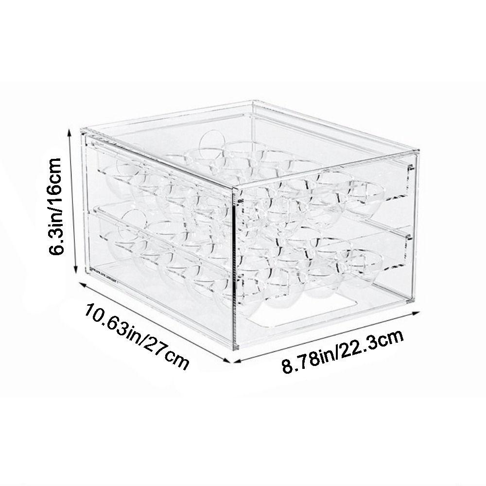 Drawer Style Egg Preservation Box Transparent Egg Container Practical Egg Storage Box  Refrigerator