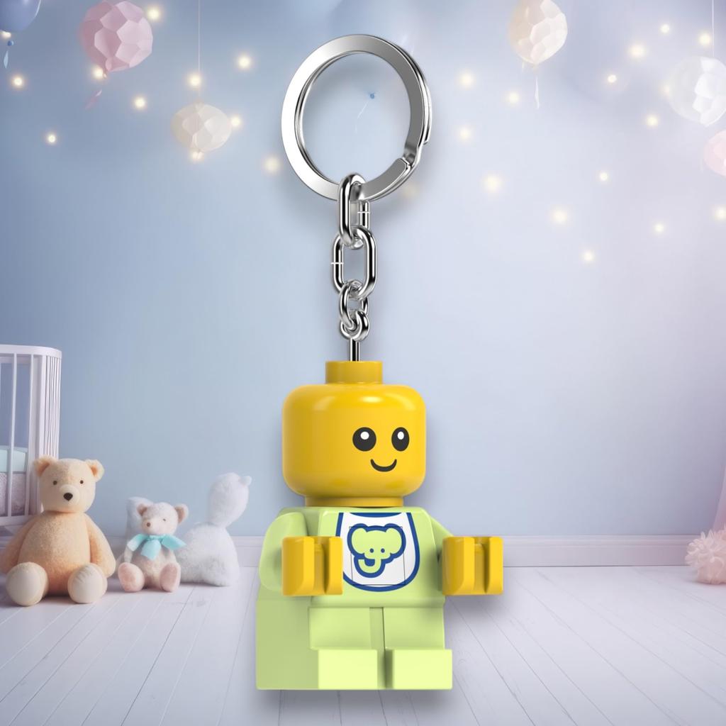 IQ Iconic Baby Keychain LED Keychain Light Building Blocks Toy Doll with Movable Joints Mini Figure