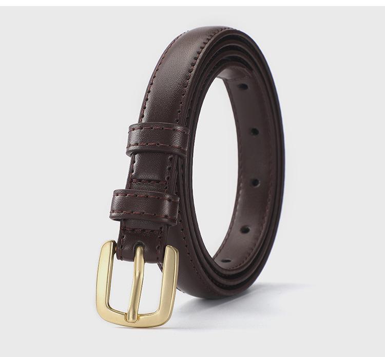 

New Fashionable Women s Niche Leather Buckle Belt: Trendy, Simple, High-End, and Slim Waist Design. 100cm