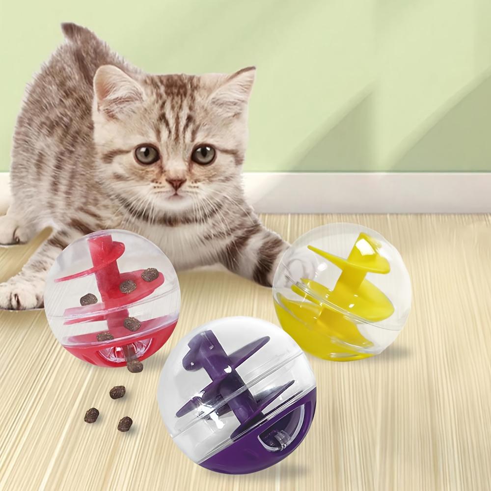 Pet Spiral Treat Dispenser Ball Toy for Cats, Red Treat Dispenser Ball