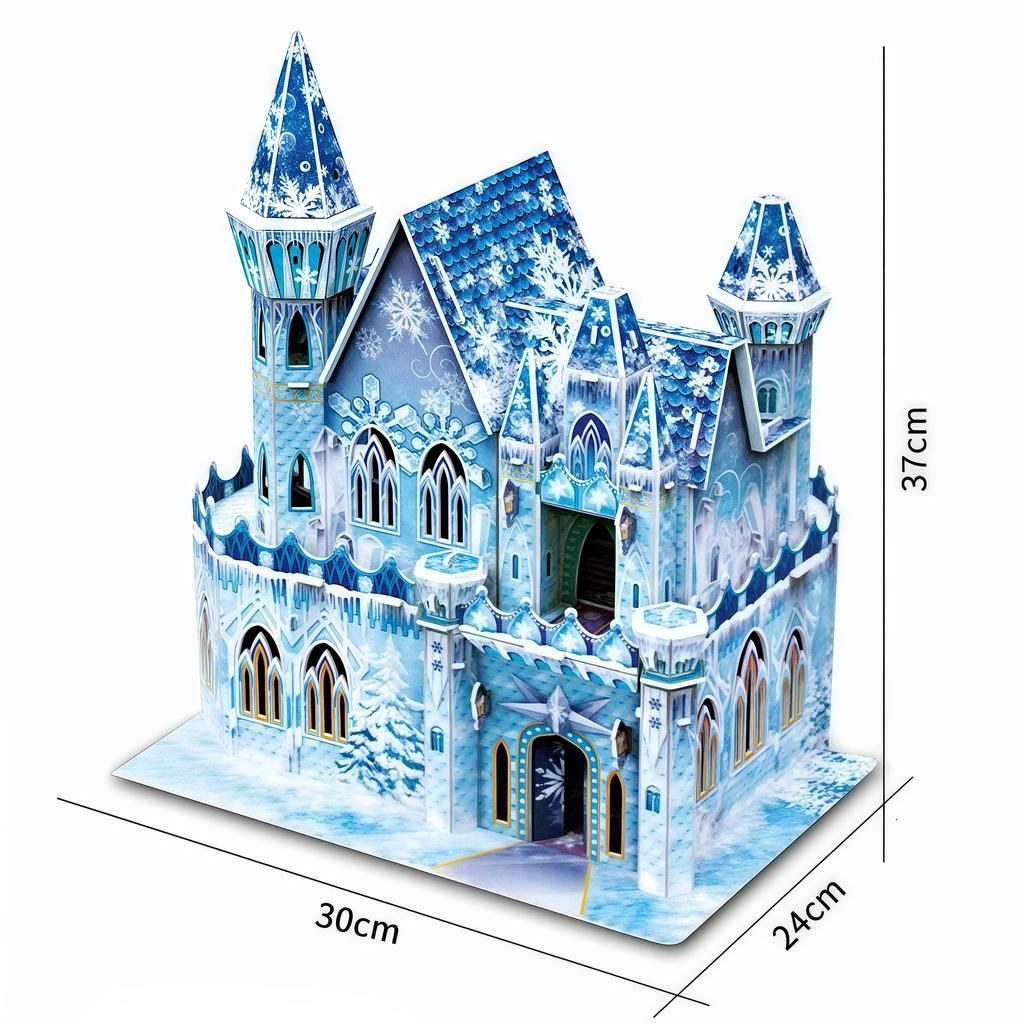 3D puzzle Ice Castle & fantasy castle for princess girls, DIY educational kid's 3D puzzle Christmas/Black Friday/birthday gift
