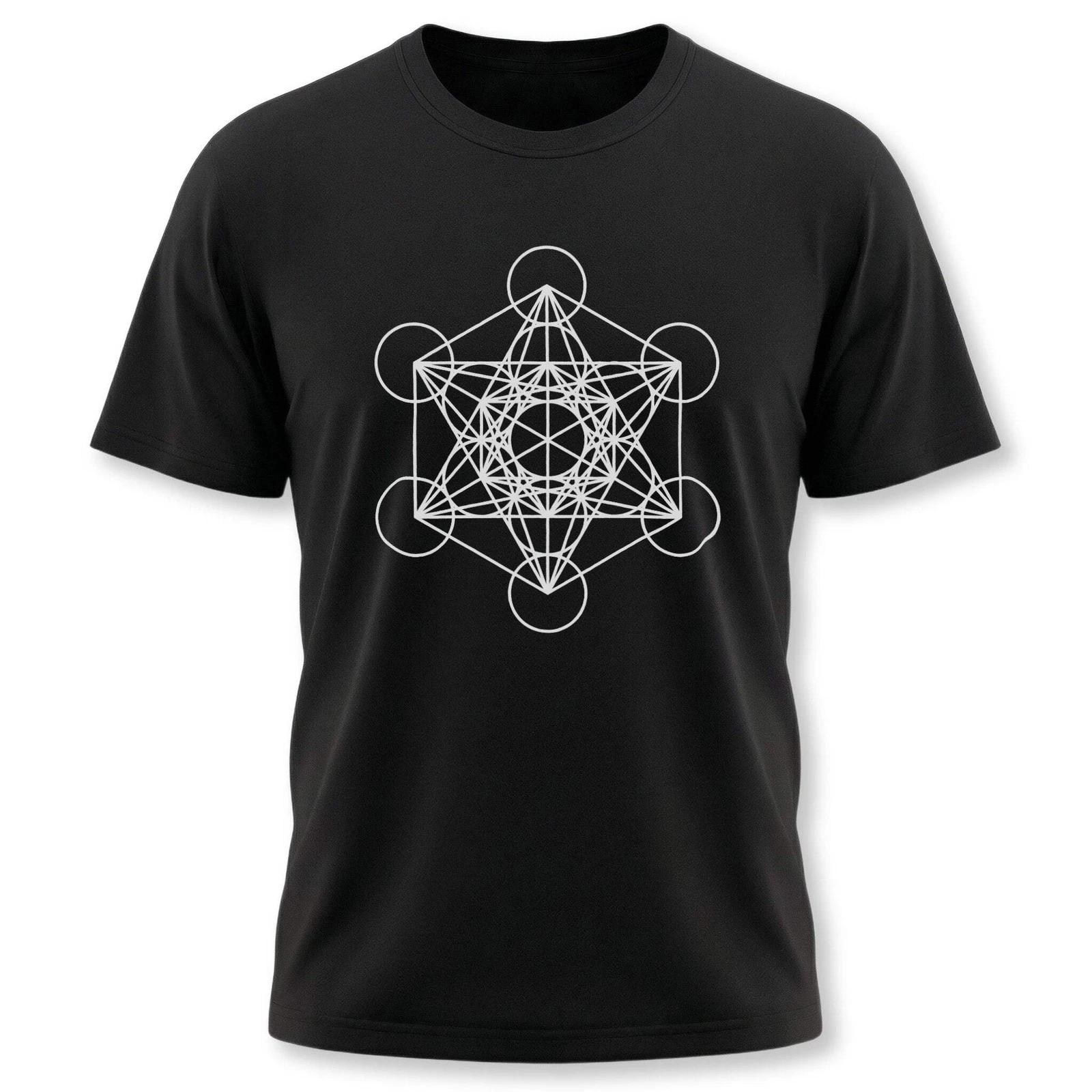Metatron s Cube Sacred Geometry Shirt | Geometric Graphic Unisex Tee Shirt XXL