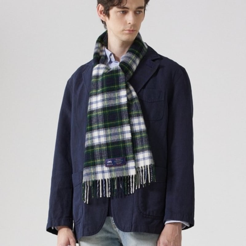 ABRAHAM MOON Merino Wool Muffler 25cm - Dress Gordon