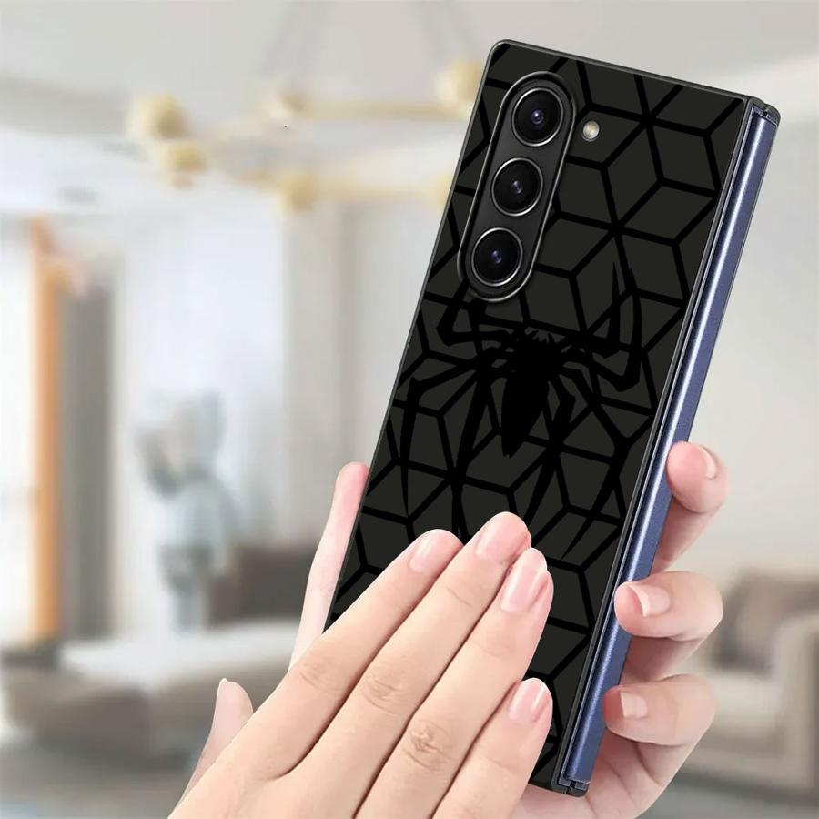 Back Phone Cover Case for Samsung Galaxy ZFold6 ZFold7 Z Fold 7 6 5 4 3 ZFold3 ZFold5 ZFold4 Marvel Avengers Superhero Logo
