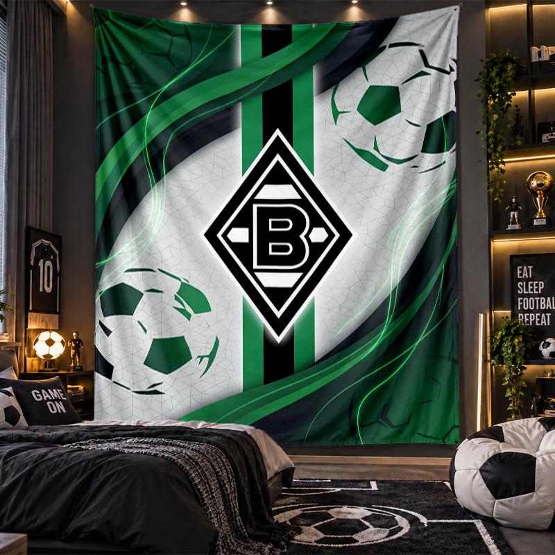 Arazzo da Appendere a Parete Stampa Borussia Mönchengladbach Tessuto per Soggiorno Camera da Letto Decorazione Casa