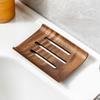 1PC Recycled Walnut Wood Soap Dish Minimalist Design Rectangular Soap Holder Bathroom Soap Tray Nordic Style Accessory 12.8x9.8cm