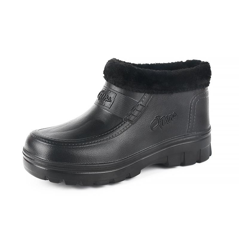 Bottes de Neige d'Hiver Homme Eva Légères Imperméables Chaudes Chaussures de Travail Pêche en Plein Air Laveur de Voiture Réfrigéré Chaussures en Coton
