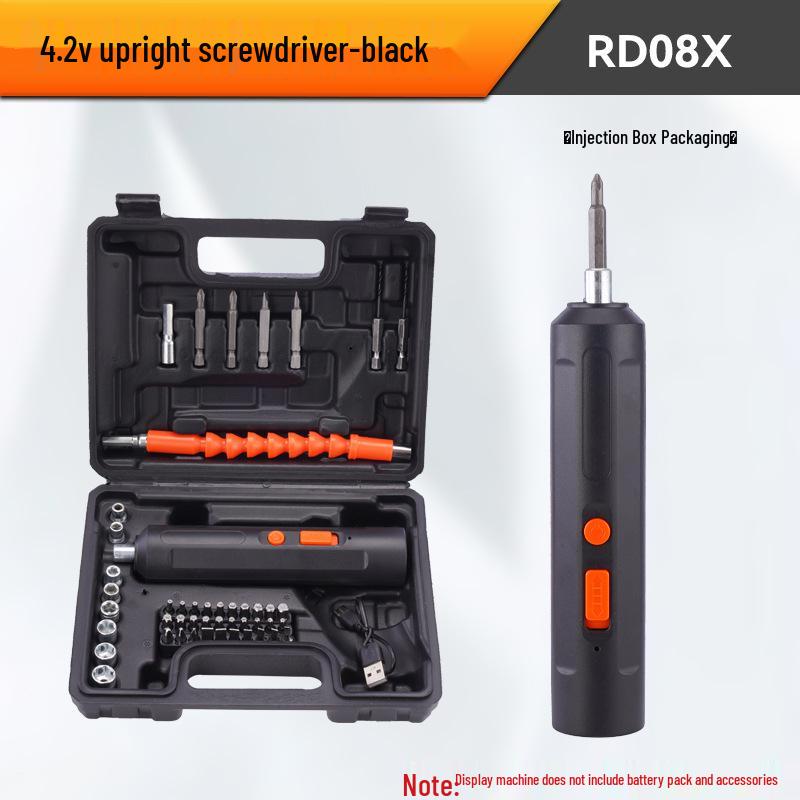 

Compact 4.2V Lithium Electric Screwdriver with High-Efficiency Drill & Bit Set
