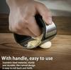Stainless Steel Garlic Press - Easy Clean Durable Kitchen Gadget for Chopping Crushing Garlic Black