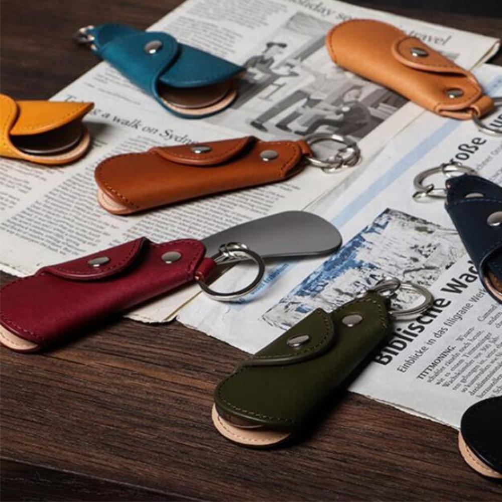 Easy Carry Shoehorn Keychain Stainless Steel Shoe Accessories Fashion Key Ring Unisex