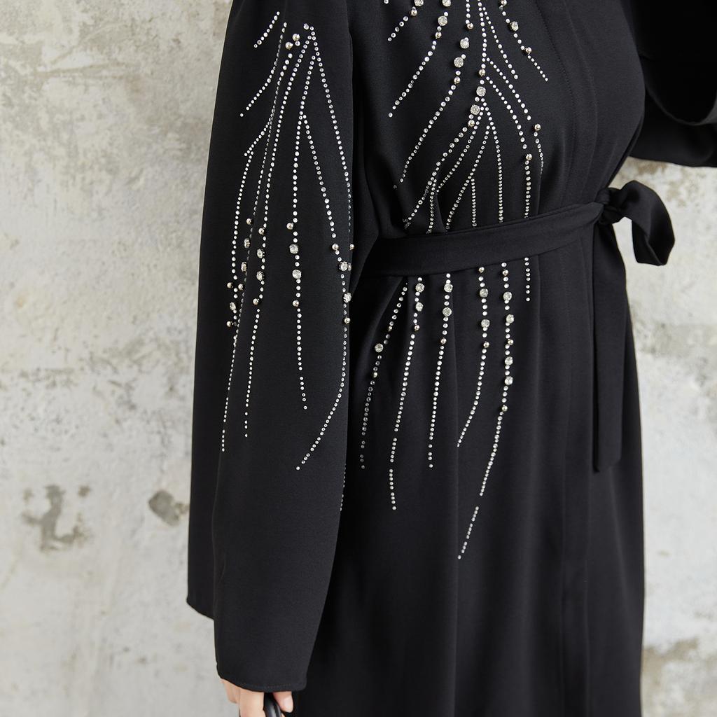 Viona Stone Abaya Damen Spezielle Oberbekleidung Abaya Topcoat Langes Kleid