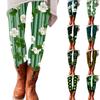 Frauen St. Patrick Print Stretch Weiche Leggings Lässig Haus Schlafbekleidung