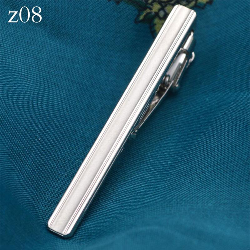 New Metal Silver Color Tie Clip For Men Wedding Necktie Tie Clasp Clip Gentleman Ties Bar Crystal Tie Pin For Men's Accessories