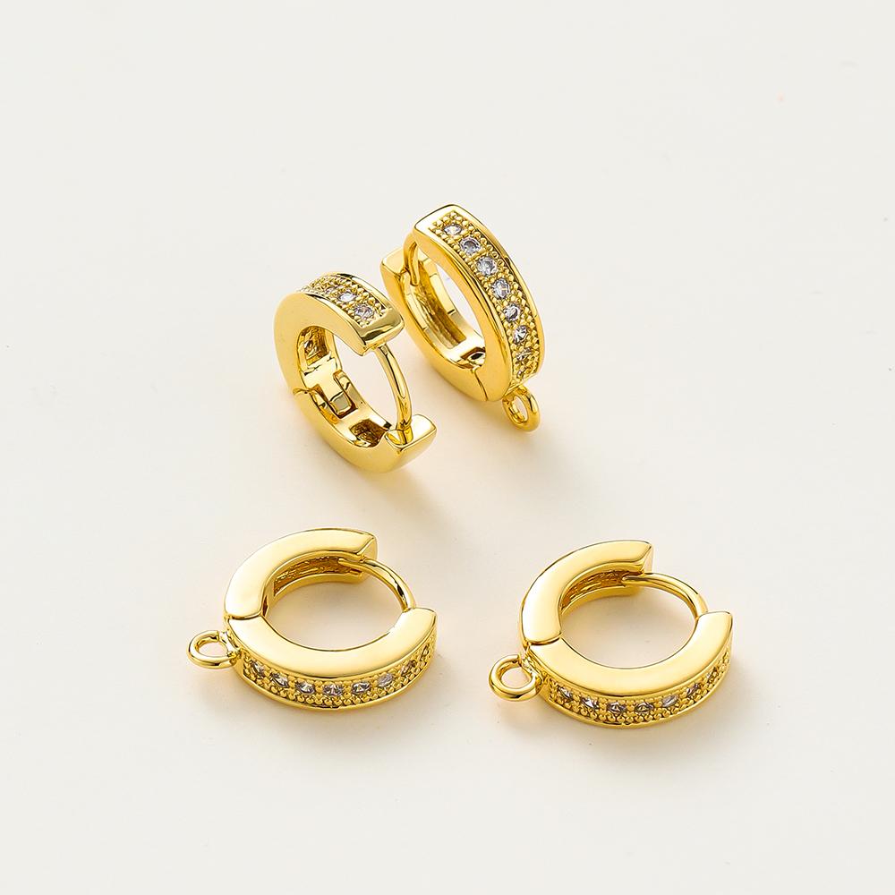 14K 18K Gold Plated Round Circle Gold Plated Hoop Earrings For Women Korean Fashion Ring Earrings Jewelry Accessories