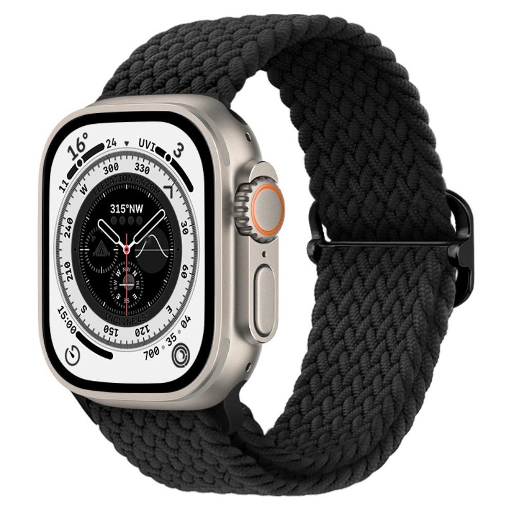 Braided Bracelet for Apple Watch Ultra 3 2 49mm 11 10 42/46mm Nylon Elastic Belt Bracelet for 9 8 7 41mm/45mm 6 5 4 SE3 40/44mm