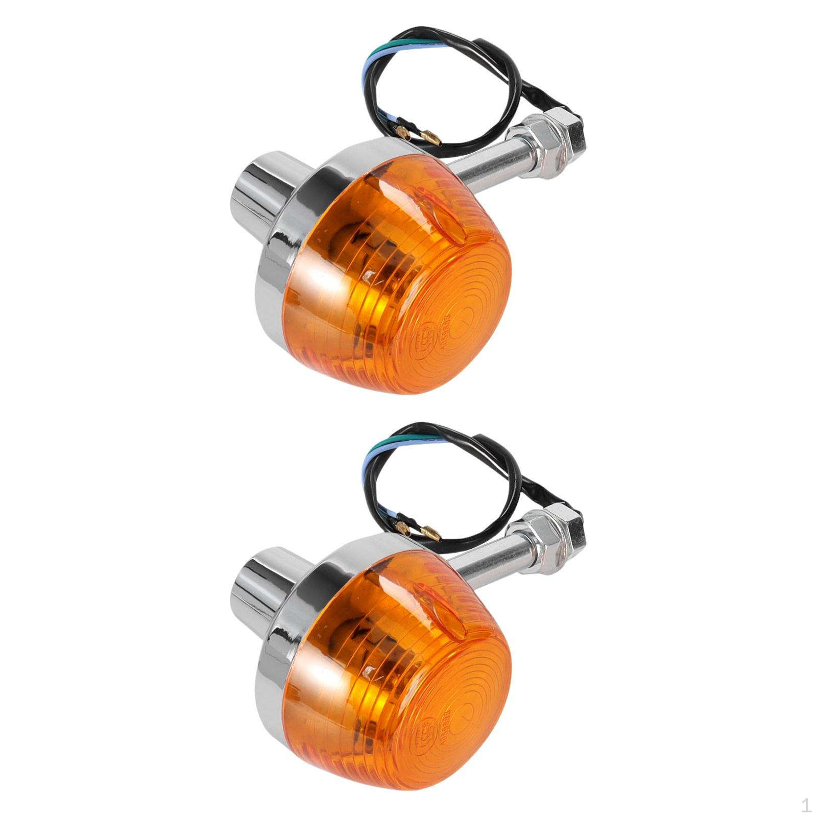

2 Pieces Motorcycle Turn Signal Lights Replacement Professional Spare Parts High Performance Easy to