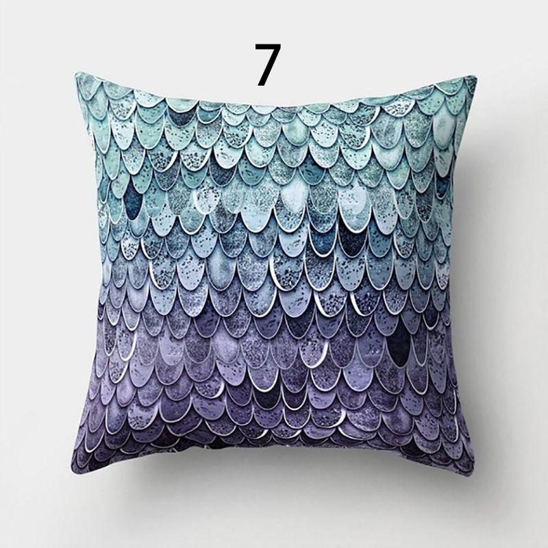 Luxurious Mermaid Fish Scale Pillowcase Soft Peach Cloth For Bedroom And Sofa