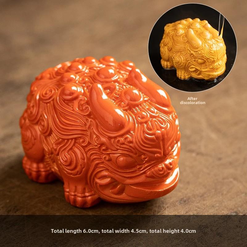 Color-Changing Resin Tea Pet - Mini Zhaocai Pixiu Lion Figurine Cute Kung Fu Tea Set Accessories Unique Tea Table DecorationGift