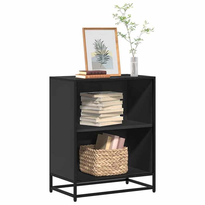 VidaXL Bookcase Black 60x35x76 Cm Engineered Wood, Bookcase, Room Divider, Divider, Storage Cabinet, 849099