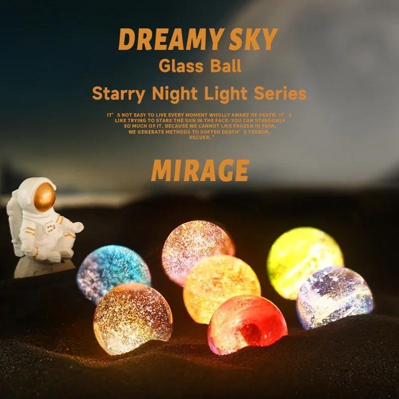 Fantasy Colorful Glass Star Ball Luminous Planet Astronomy Planets Ball Fantastic Style Home Decoration Cosmic Model Xmas Gift