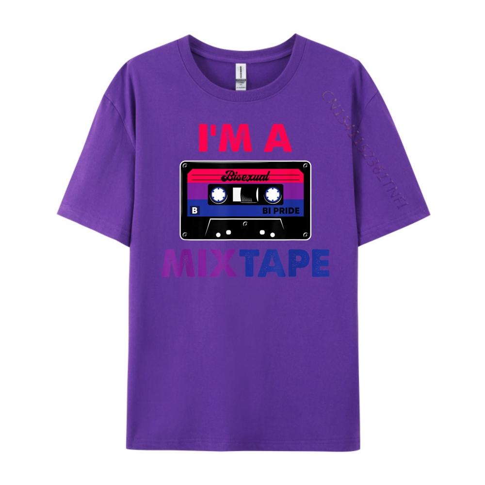 I M A Mixtape Bisexual Pride Month Lgbtq Cassette Tape Graphic T Shirts Men Oversized New Year Chinese Style