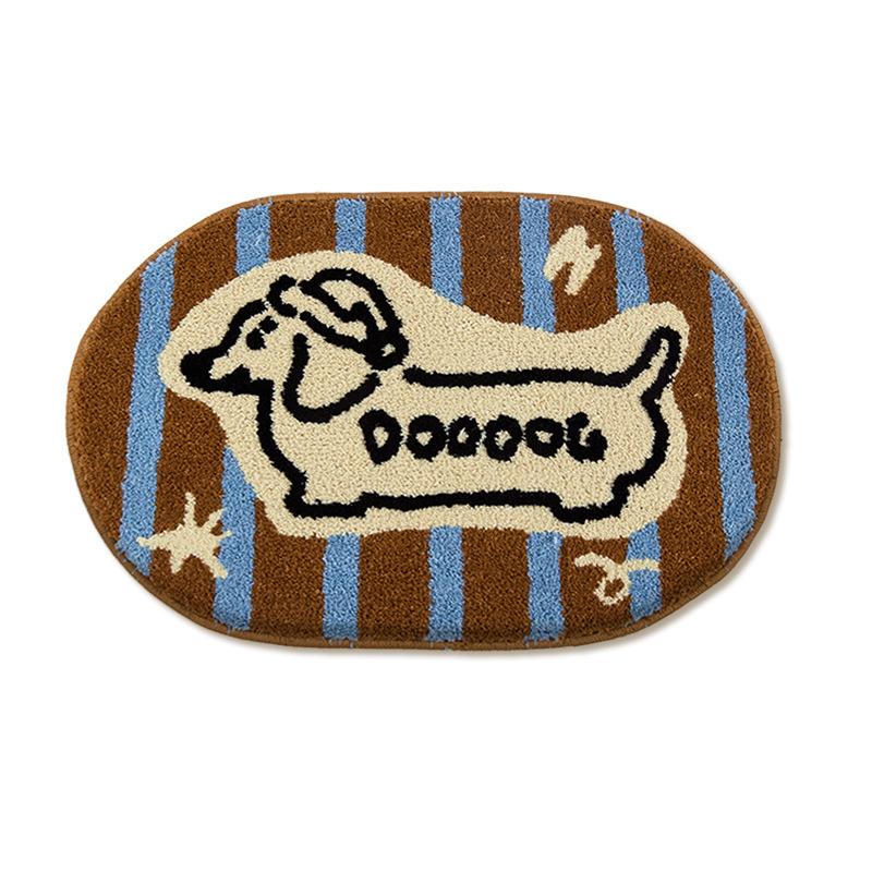 Cartoon Bathroom Carpet Absorbent Soft Floor Mat, Bedroom Bedside Decorative Floor Mat