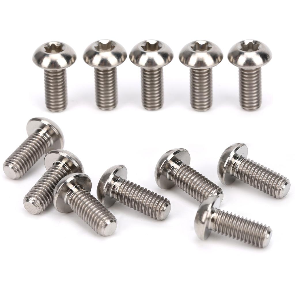 12Pcs Bicycle Disc Brake Rotor Screws Titanium Alloy Bike Screw Accessory M5x12mmTitanium