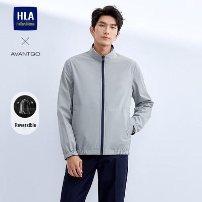 HLA Men's Reversible Stand Collar Jacket