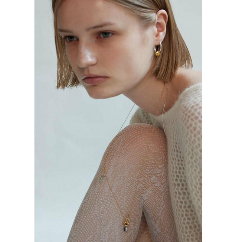 Herbst und Winter Beliebter Schmuck Mode Einfaches Temperament Gold- und Silberfarbene Kombination Kreis Ohrstecker Persönlichkeit Einzigartig Leichter Luxus Ohrringe