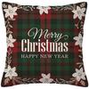 Christmas decoration red and green faro plaid pillowcase home decoration living room sofa cushion cover 50*50 40*40 45*45 60*60
