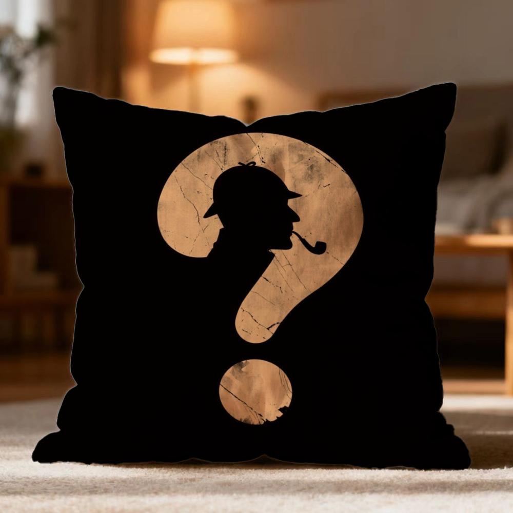 Hot S-SSherlock Holmes Cushion Cover Soft Washable Pillow Case Multi-Scene for Couch Bed Travel Office Use