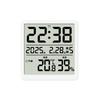 Minimalist Magnetic Digital Clock LED Temperature Display Home Hygrometer Black White Multi-Functional Wall Clock Home Use2